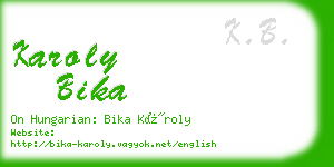 karoly bika business card